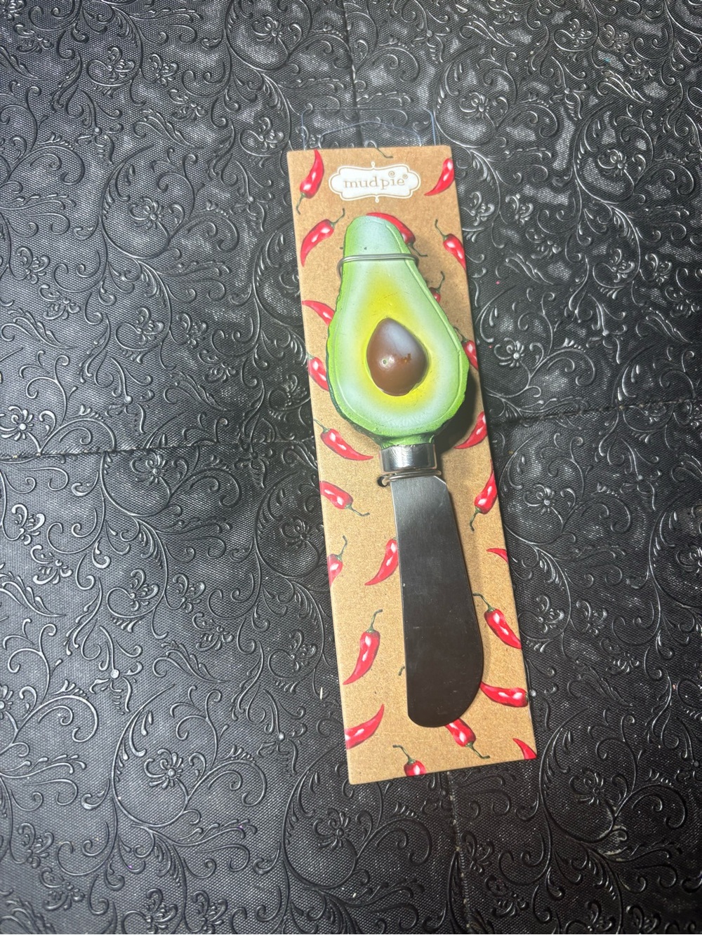 New Mud Pie Avocado Spread Knife - Green Avocado Handle